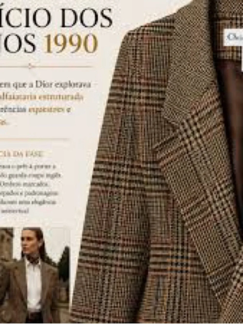 Vintage Christian Dior Houndstooth Wool Blazer with matching skirt